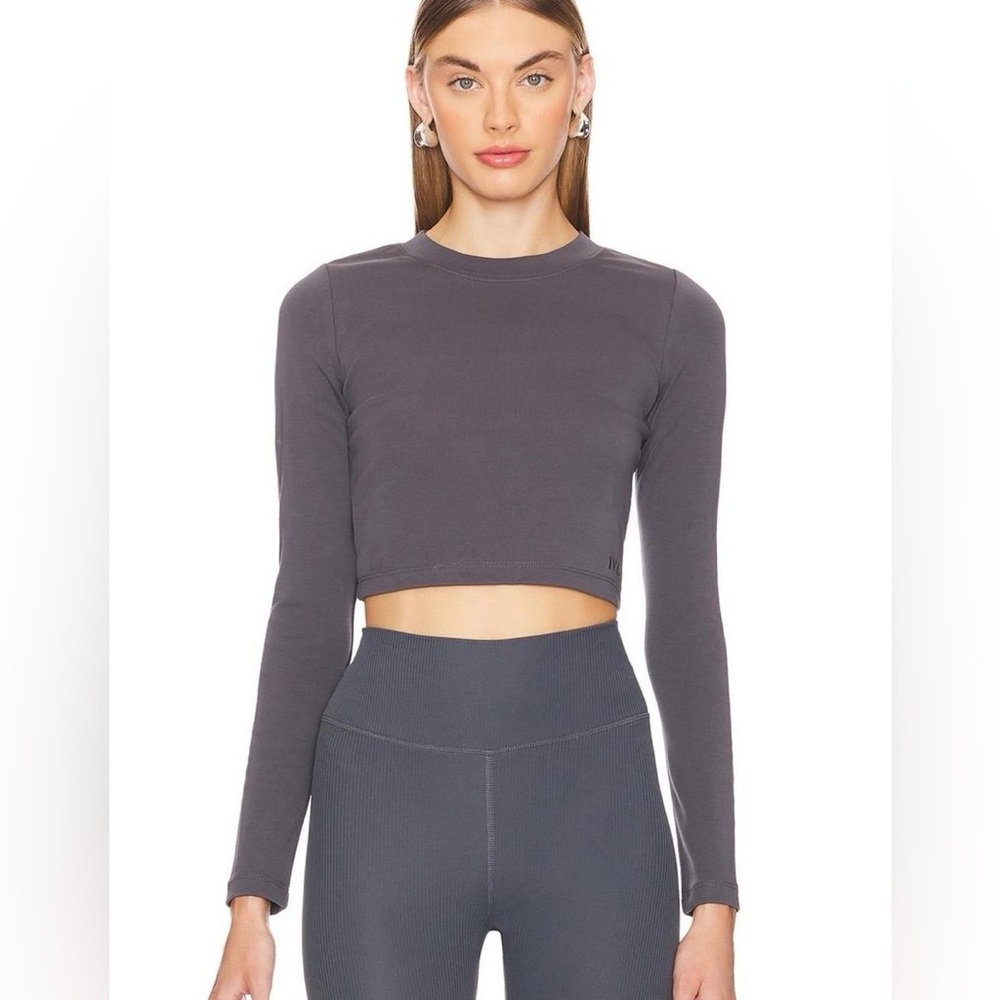 Jersey Cropped Long Sleeve Top in Iron
IVL Collective M NWT